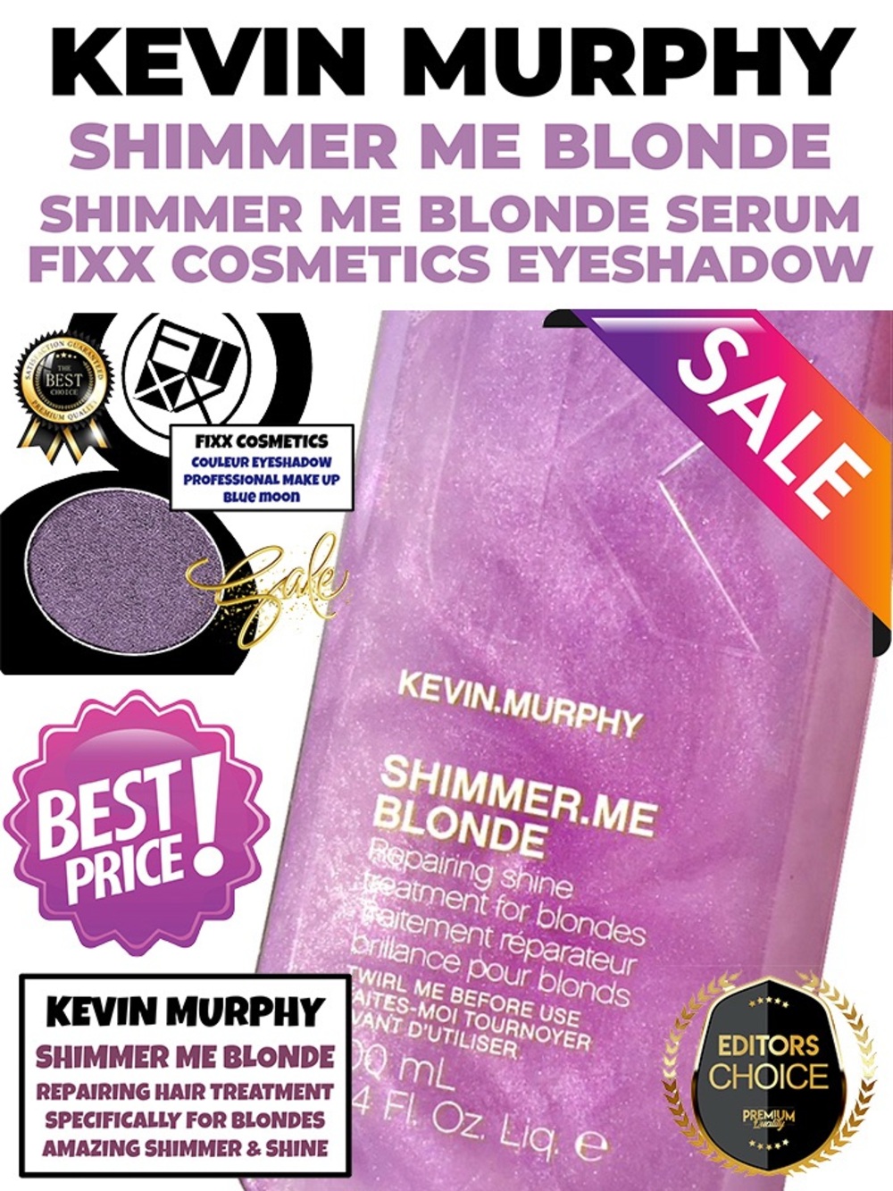 BRAND NEW!! KEVIN MURPHY Shimmer Me Blonde Repairing Mist & FIXX Eyeshadow